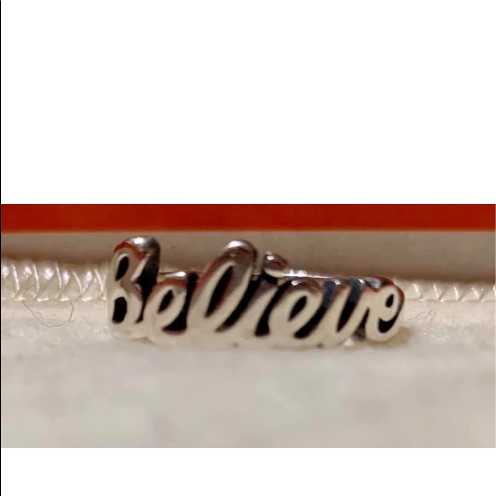 James Avery believe script ring